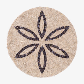 Blume des Lebens als Outline version aus Pflanzensamen zum gießen