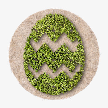 grünes Osterei aus Kresse