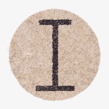 Buchstabe I aus Pflanzensamen aus Österreich zum gießen und Freude haben