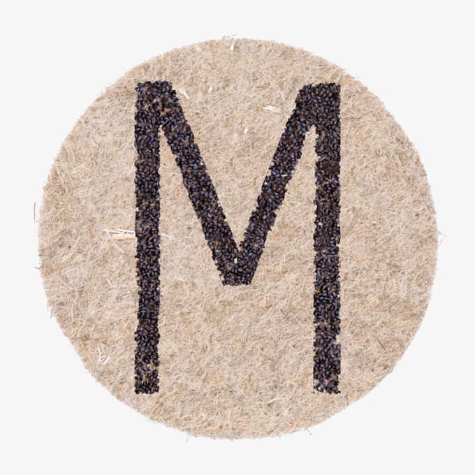 Designer Buchstaben aus Pflanzensamen Julian Hagen