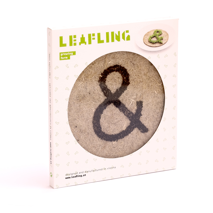 Leafling growing plant seeds. Package design